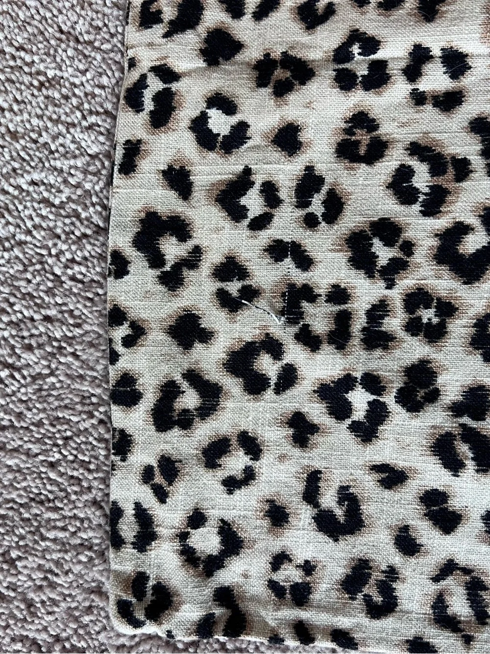 Set of two discontinued Arianna Belle leopard linen pillow covers - 17x17